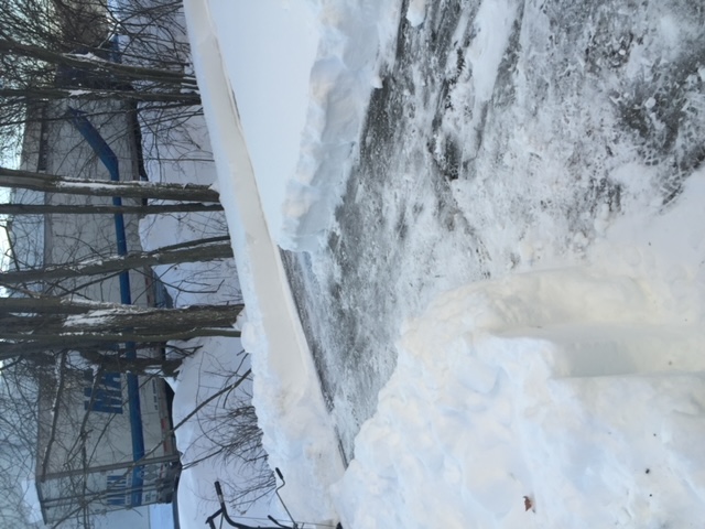 path cleared of snow